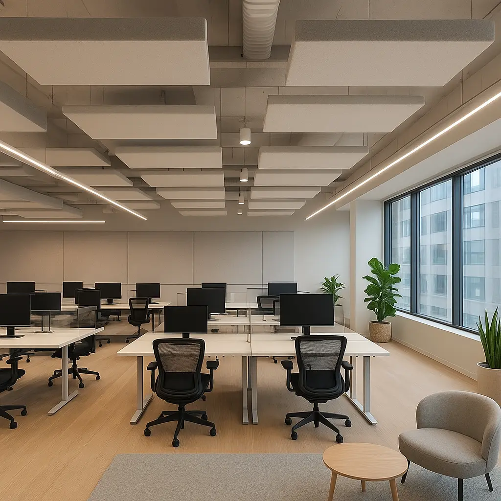 Akustikdecke im Büro